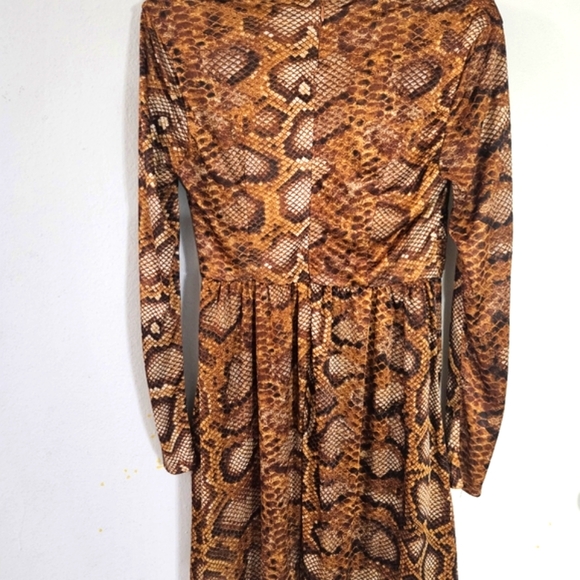 Altuzarra Snake Pattern Long Sleeve Dress Size 8 - Picture 4 of 10